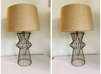 Pair Of Wire Lamps