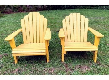 Pair Of Yellow Malibu Living Adirondack Chairs