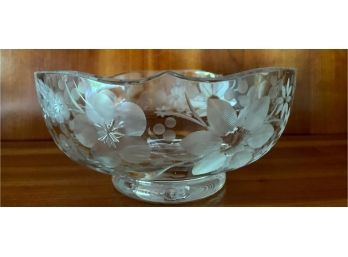 Lovely Crystal Bowl- Etched