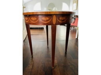 Lovely Wood Round Side Table
