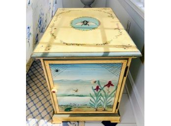 Painted Cabinet And Trays