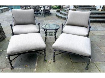 Awesome Outdoor Grouping - 2 Chairs/2 Ottomans/Side Table