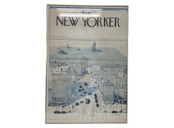 Vintage 1976 Saul Steinberg Cover Art Poster For The New Yorker Magazine  29 1/2' X 42 1/2'