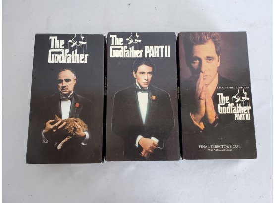 Vintage Godfather Part I, II & IIi VHS Tapes Boxed Sets