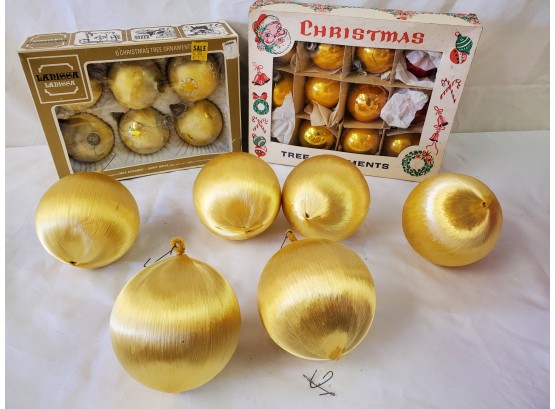 Assorted Vintage Glass Shiny Brite & More Glass & Satin Christmas Ornaments, Shiny Brite & Larissa