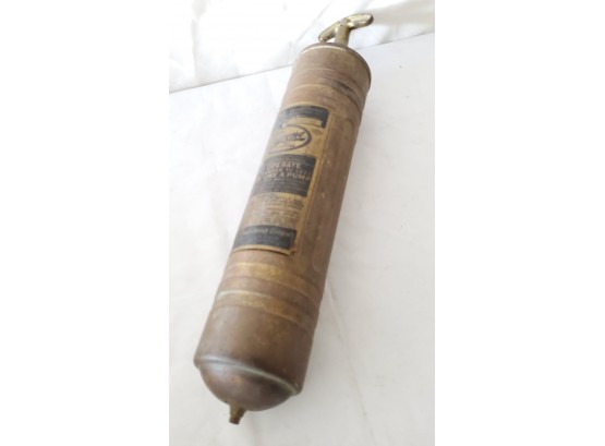 Vintage Pyrene Brass Fire Extinguisher - Empty