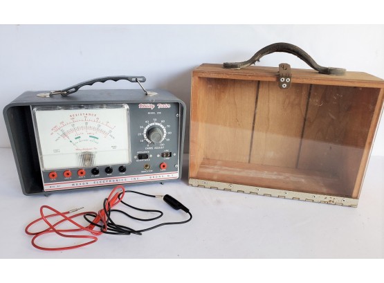 Vintage Maxon Electronics Utility TesterModel 200 W/ Wood Case