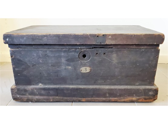 Vintage Rustic Wooden Hinged Lidded Utility / Storage / Toolbox