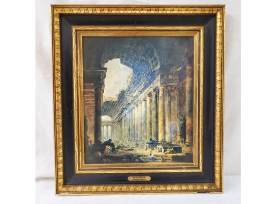 Vintage MCM Turner Wall Accessory 'Old Temple' Framed Wall Art