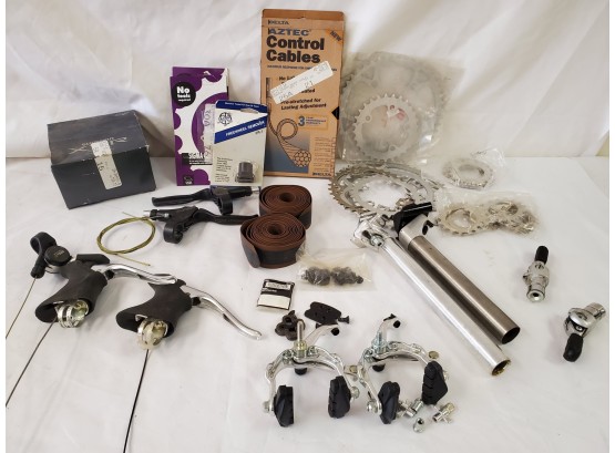 Huge Assortment Of Bicycle Parts, Dia Compe, Shimano And More