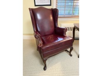 Hickory Fine Furniture Leather Wingback Chair
