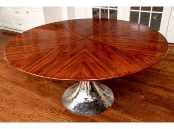 Julian Chichester Saarinen Style 'Dakota' Table With Custom Glass Top