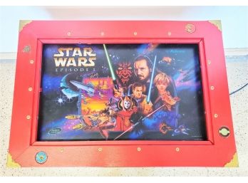 Star Wars Fans Take Note!!  Handmade & Painted Star Wars Episode I Lighted Wood Table W/Tempered Glass