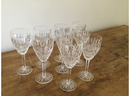 Set Of  9 Waterford Crystal Glasses