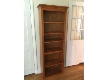 Tall Wood Bookcase With 5 Shelves