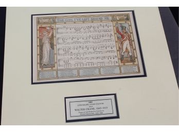 Lot #2 - 19th Century Song Sheets By Walter Crane Illustrator/Artist 1883 'The Girl I've Left Behind Me'