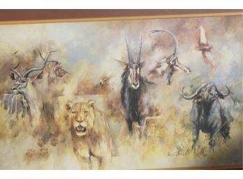 Majestic Print By Vic Guhrs African Artist - Signed Print 1983