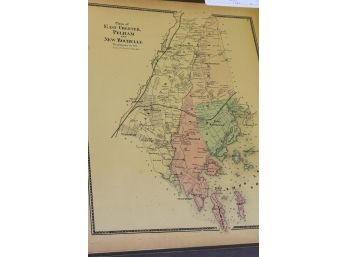 Lot #10 Vintage 19th Century Map Of East Chester, Pelham, & New Rochelle , NY - Westchester Co. 1867