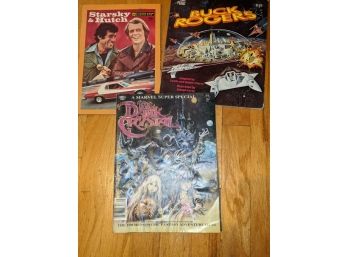 3 Piece Illustrated Book/Magazine Lot Dark Crystal, Buck Rgers, & Starsky & Hutch