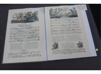 Lot #6 - 18th Century Songsheets Copperplate Prints Hand-Colored 1930s (2) 'Petition To Cupid'