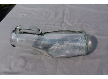 Unique Old Vintage Glasco USA Medical Glass Bed Urinal 32 Oz Specimen Bottle W/ Handle