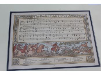 Lot #5  19th Century Song Sheets By Walter Crane Illustrator/Artist 1883 'The Hunter In His Career'