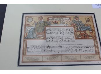 Lot #7  19th Century Song Sheets By Walter Crane Illustrator/Artist 1883 'My Lady Greensleeves'