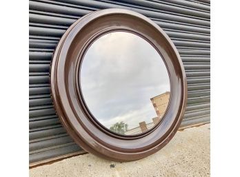 Vintage 1970s SALC Italy Plastic Wall Mirror (27” Diameter!)