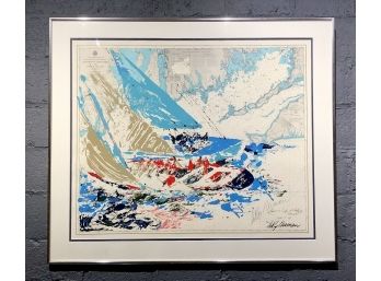 Vintage 1964 LeRoy Neiman Hand Signed America’s Cup Silkscreen Poster