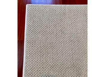Tan Wool Bucle Weave Area Carpet  W/Binding