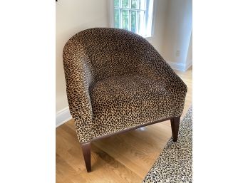 Ethan Allen Velvet Cheetah Print Side Chair