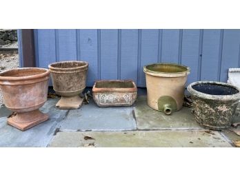 GROUP OF MISC 12' Garden Pots