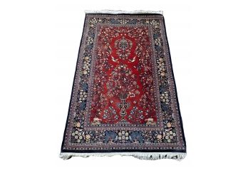 Fine Kurk Wool Animal & Floral Motif Persian Area Carpet  Size: 3’5” X 5’5”      (PU#8)