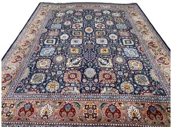 Wool & Silk Persian Patchwork Motiff Area Carpet 8’ X 10'    (PU#4)