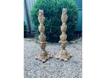 French Country Decorative Fireplace  Andirons