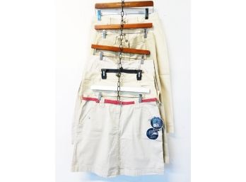 Assortment Of 5 Khaki Skirts; L.L. Bean, Talbots, Coldwater Creek & More