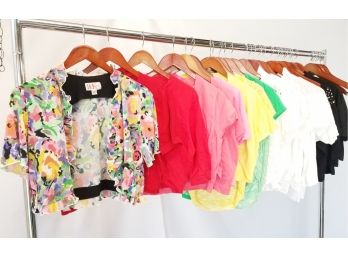 25 Colorful Short Sleeved Cropped Cardigan Sweaters #2; Dress Barn, R&K,  NY Collection & More!