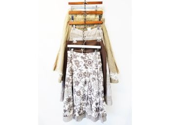 5 Tan & Brown Skirts; Coldwater Creek, Talbots