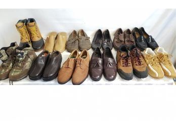 Twelve Pairs Of Men's Shoes, Work Boots, Loafers, LUGZ, THOMMCAN, Thinsulate