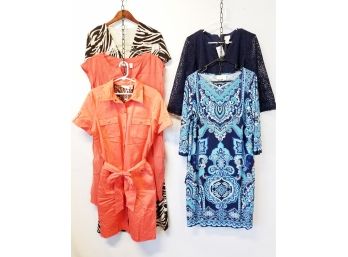 5 Chico's Shift Style Dresses; 3 New With Tags