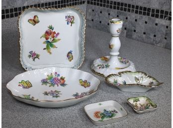 Lovely Group Of Vintage HEREND China - Queen Victoria Pattern - All Beautiful Pieces In Great Condition