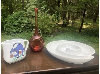 Miscellaneous Vintage Glassware And Ceramic Serve Ware