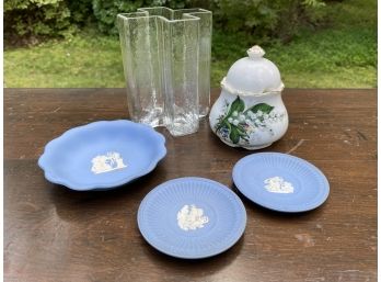 Collection Of Royal Dover Bone China And Blue Wedgwood Dishes