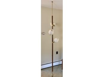 Mid Century Modern Tension Pole Three Light Lamp