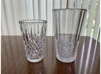 Pair Of Cut Glass Flower Vase’s