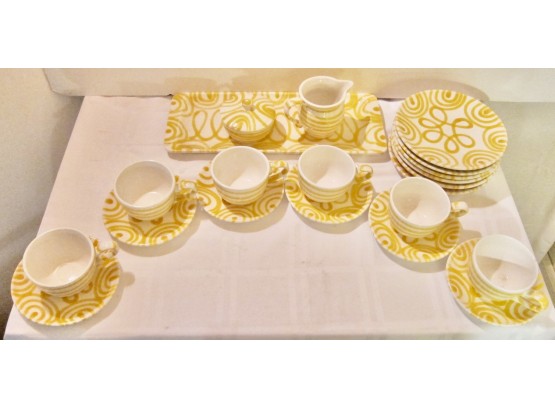Austria Gmundner Keramik Dizzy Yellow Coupe Kitchen Ware