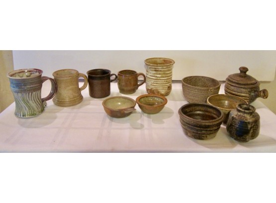 12 Assorted Studio Pottery Pieces