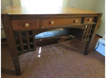 Antique Mission Craftsman Oak Library Desk