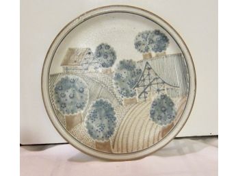 Mid-century Farm Pottery Hanging Platter