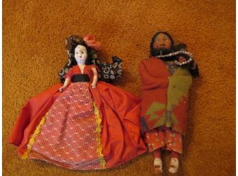 2 Vintage Indigenous Dolls